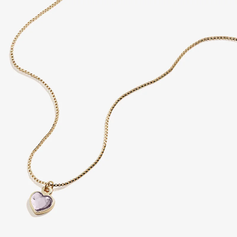 Shop Classic Women's Necklaces & Pendants with a Modern Twist-June Birthstone Light Amethyst Heart Necklace Shop Classic Women's Necklaces & Pendants with a Modern Twist-June Birthstone Light Amethyst Heart Necklace