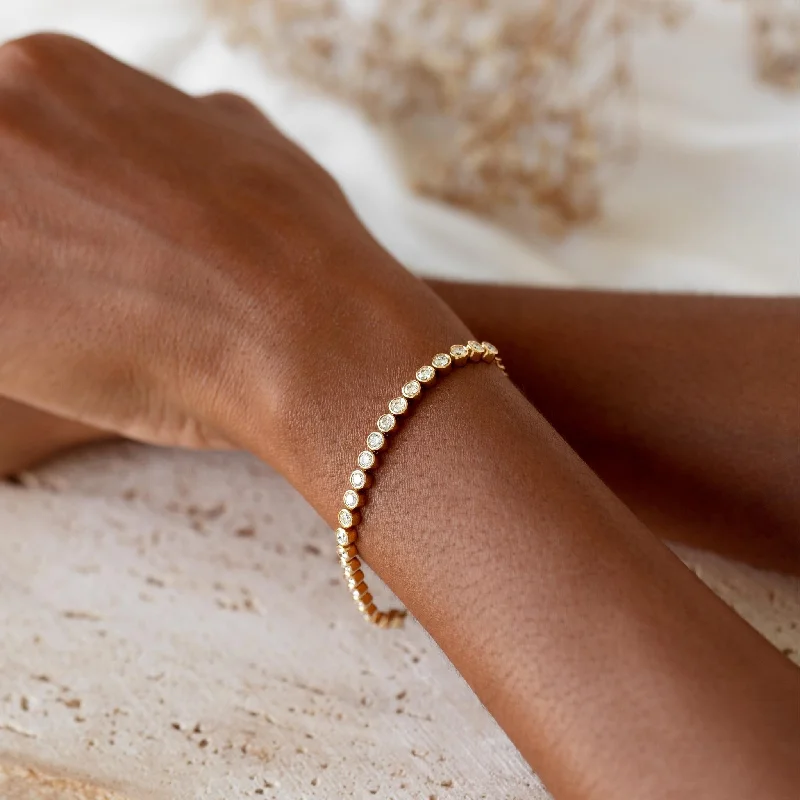 Silver Bangles for Women with Engraved Symbols-Half Diamond Tennis Bracelet 14k Yellow Gold (1.8 ct tw) Silver Bangles for Women with Engraved Symbols-Half Diamond Tennis Bracelet 14k Yellow Gold (1.8 ct tw)