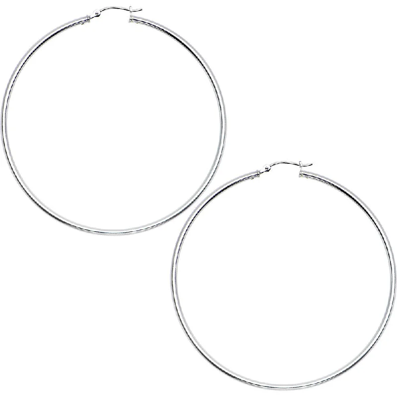 Women's Earrings – Elegant Designs for Every Personality--925 Sterling Silver 2 Inch Hoop Earrings