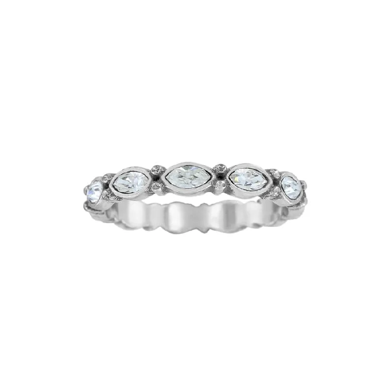 Chic Women's Rings for Fashion-Forward Looks-Scalloped Stack Ring
