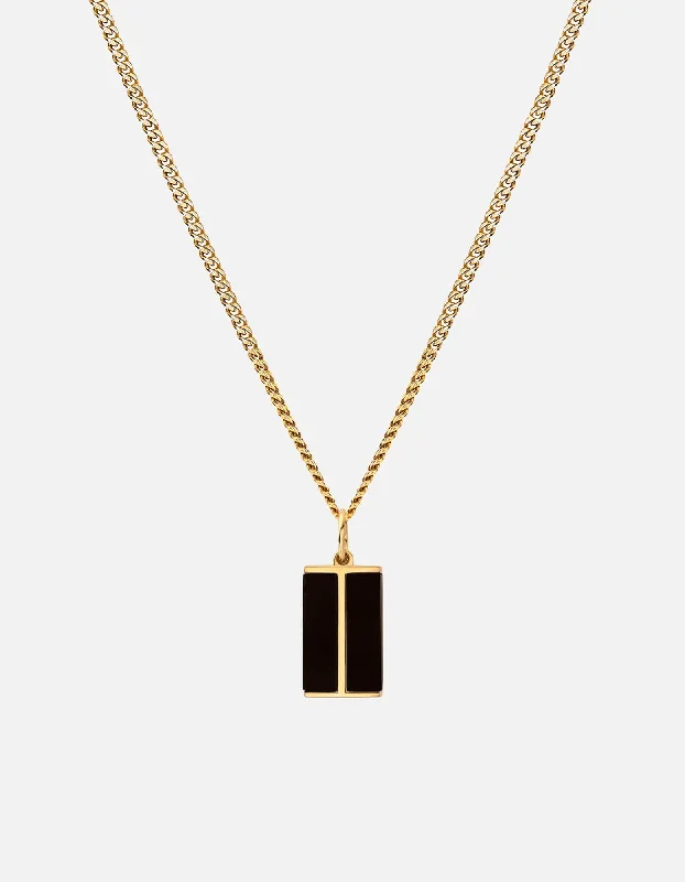 Exclusive Men's Necklaces & Pendants for the Modern Gentleman-Duo Onyx Necklace, Gold Vermeil Exclusive Men's Necklaces & Pendants for the Modern Gentleman-Duo Onyx Necklace, Gold Vermeil