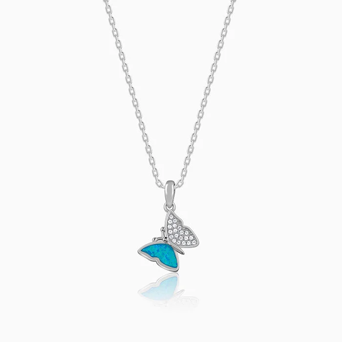 Shop Classic Women's Necklaces & Pendants with a Modern Twist-Silver Classy Butterfly Pendant With Link Chain Shop Classic Women's Necklaces & Pendants with a Modern Twist-Silver Classy Butterfly Pendant With Link Chain