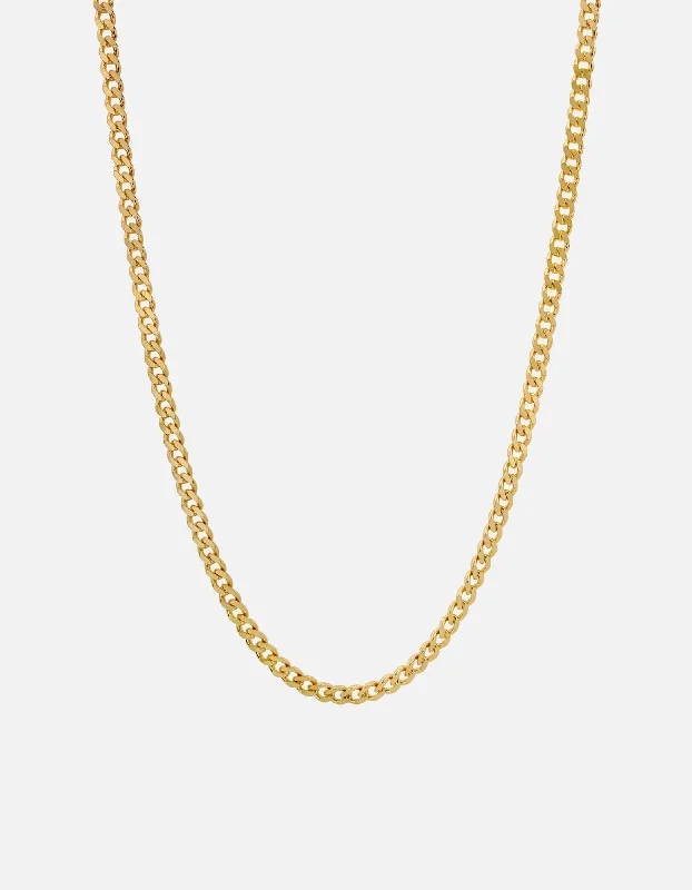 Exclusive Men's Necklaces & Pendants for the Modern Gentleman-4mm Cuban Chain Necklace, Gold Vermeil Exclusive Men's Necklaces & Pendants for the Modern Gentleman-4mm Cuban Chain Necklace, Gold Vermeil