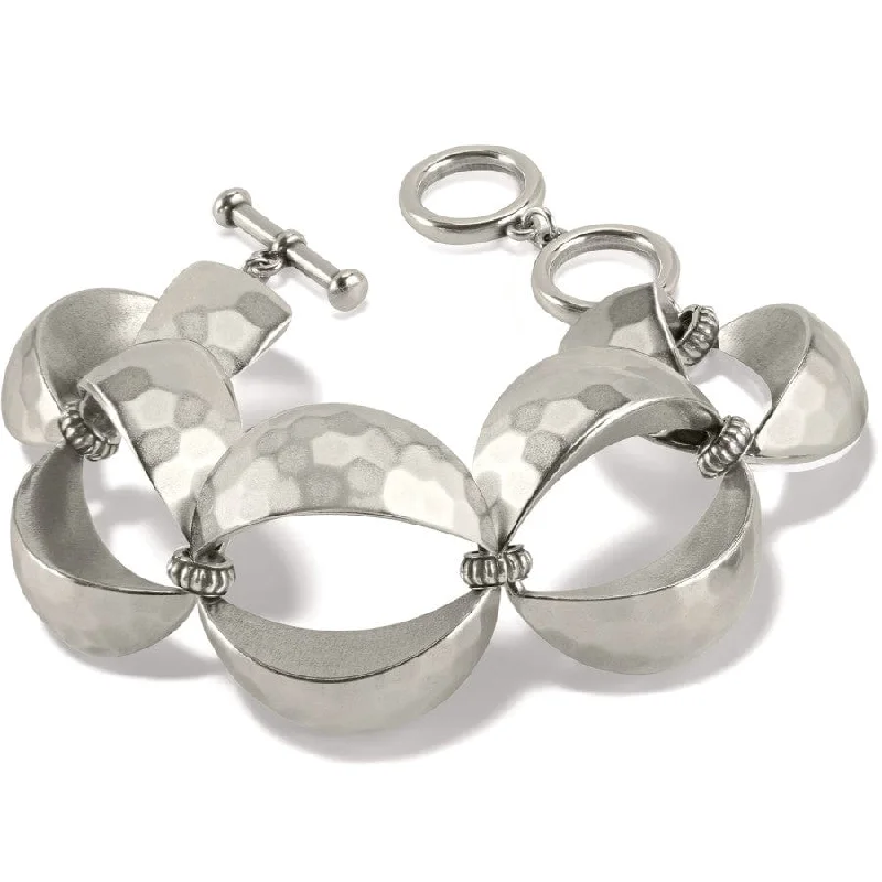 Women's Bangles with Sapphires-Mystic Moon Link Bracelet