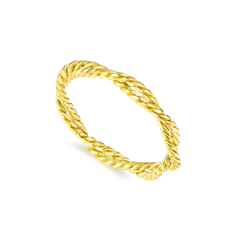 Chic Women's Rings for Fashion-Forward Looks-Roped Up Ring