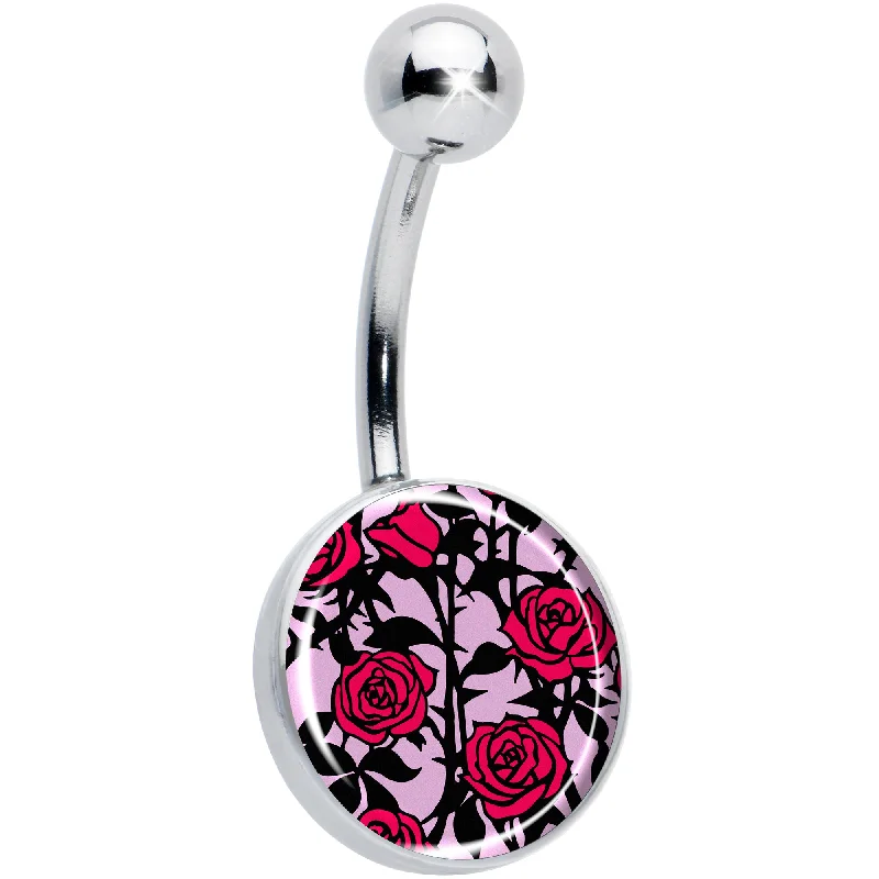 Comfortable Belly Rings with Adjustable Fit -Blossom Creation Floral Love of Roses Belly Ring Comfortable Belly Rings with Adjustable Fit -Blossom Creation Floral Love of Roses Belly Ring