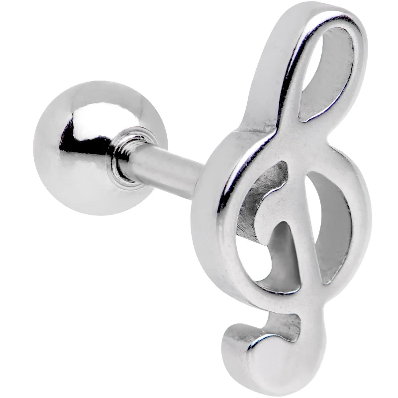 Women's Earrings – Elegant Designs for Every Personality--16 Gauge 1/4 Treble Clef Music Note Tragus Cartilage Earring Women's Earrings – Elegant Designs for Every Personality--16 Gauge 1/4 Treble Clef Music Note Tragus Cartilage Earring