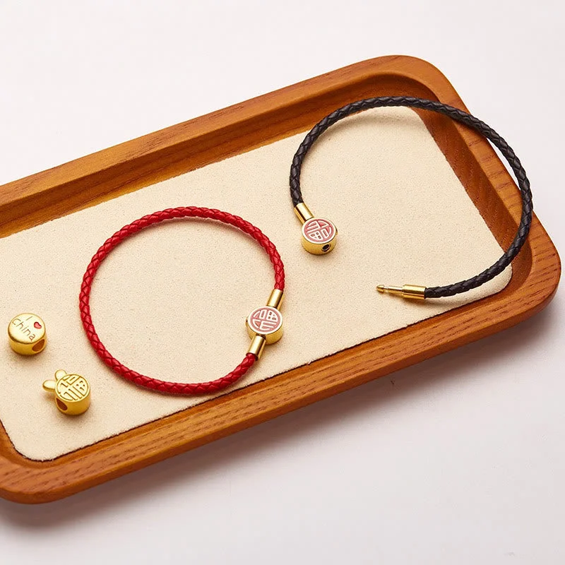 Handcrafted Bracelets for Men with Details-Buddha Stones Fu Character Blessing Fortune Leather Buckle Bracelet Handcrafted Bracelets for Men with Details-Buddha Stones Fu Character Blessing Fortune Leather Buckle Bracelet