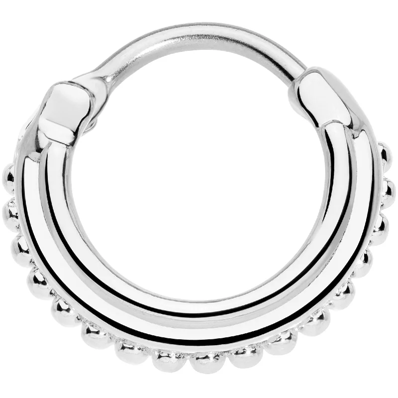 Nose Rings with Blue Stones -16 Gauge 3/8 Delicate Details Hinged Septum Ring