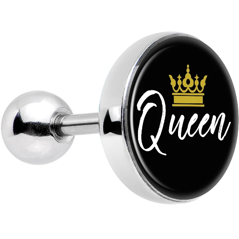 Women's Earrings – Elegant Designs for Every Personality--16 Gauge 1/4 Queen Crown Tragus Cartilage Earring