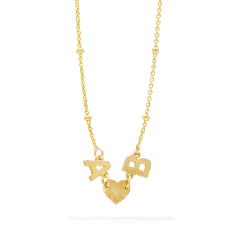 Shop Classic Women's Necklaces & Pendants with a Modern Twist-Sterling Silver Custom Initials Necklace (Gold) Shop Classic Women's Necklaces & Pendants with a Modern Twist-Sterling Silver Custom Initials Necklace (Gold)