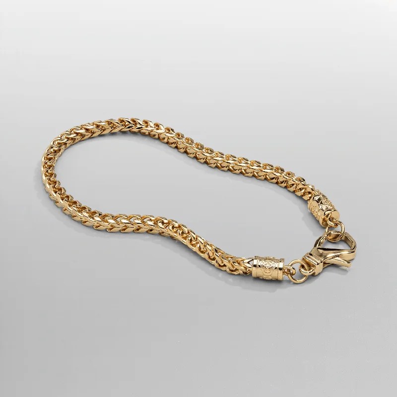 Men's Bracelets with Inspirational Quotes-Mini Cobra Bracelet (Gold)