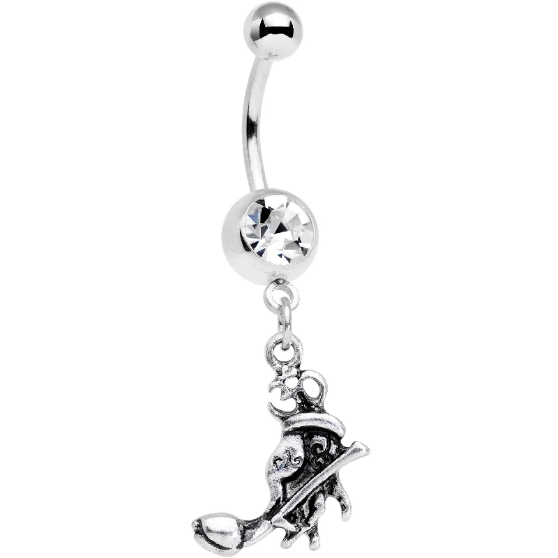 Beautiful Belly Rings with Polished Shine -Clear Gem Buddhas Touch Ohm Flower Belly Ring Beautiful Belly Rings with Polished Shine -Clear Gem Buddhas Touch Ohm Flower Belly Ring