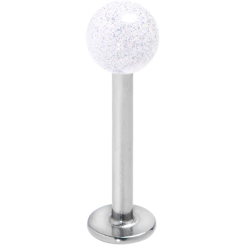 Simple Lip Rings for Minimalist Style16 Gauge 3/8 Shimmer White End Labret Monroe Tragus