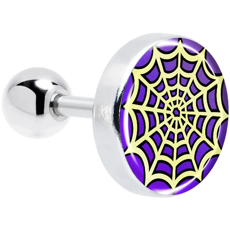 Women's Earrings – Elegant Designs for Every Personality--16 Gauge 1/4 Two Tone Spider Web Tragus Cartilage Earring Women's Earrings – Elegant Designs for Every Personality--16 Gauge 1/4 Two Tone Spider Web Tragus Cartilage Earring