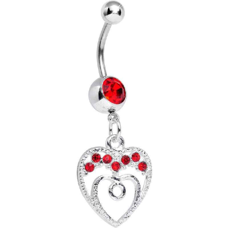 Comfortable Belly Rings for Chic and Stylish Fashion -Red Gem Grow with Love Dangle Belly Ring Comfortable Belly Rings for Chic and Stylish Fashion -Red Gem Grow with Love Dangle Belly Ring
