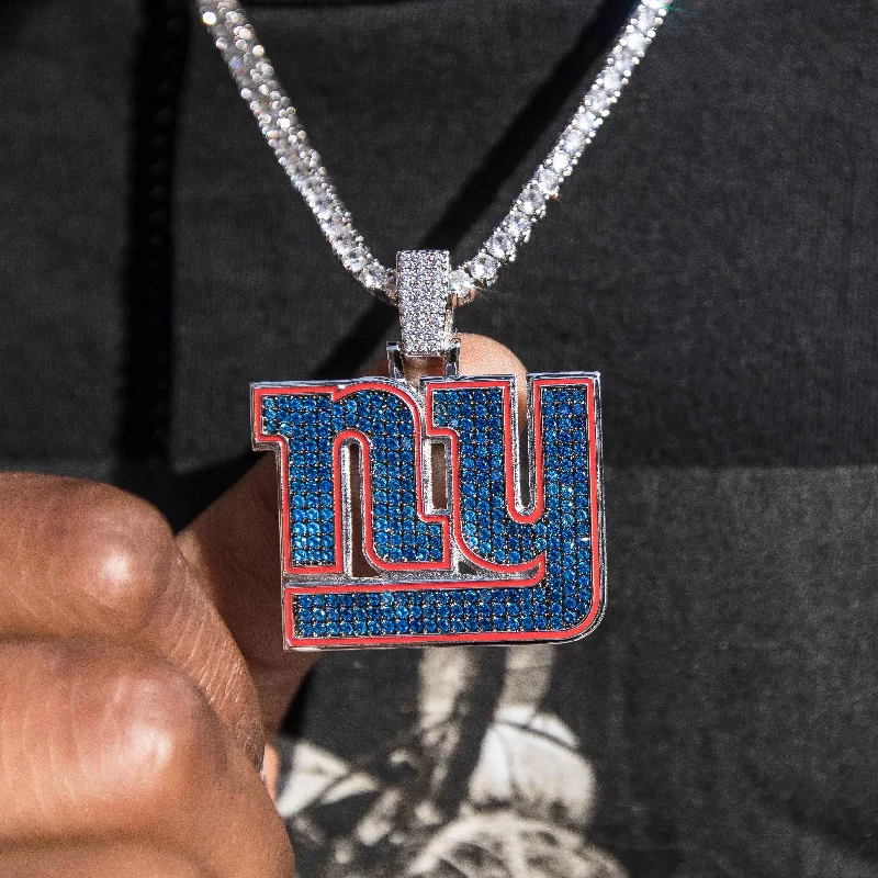 Men's Bracelets with Statement Designs-New York Giants Official NFL Pendant