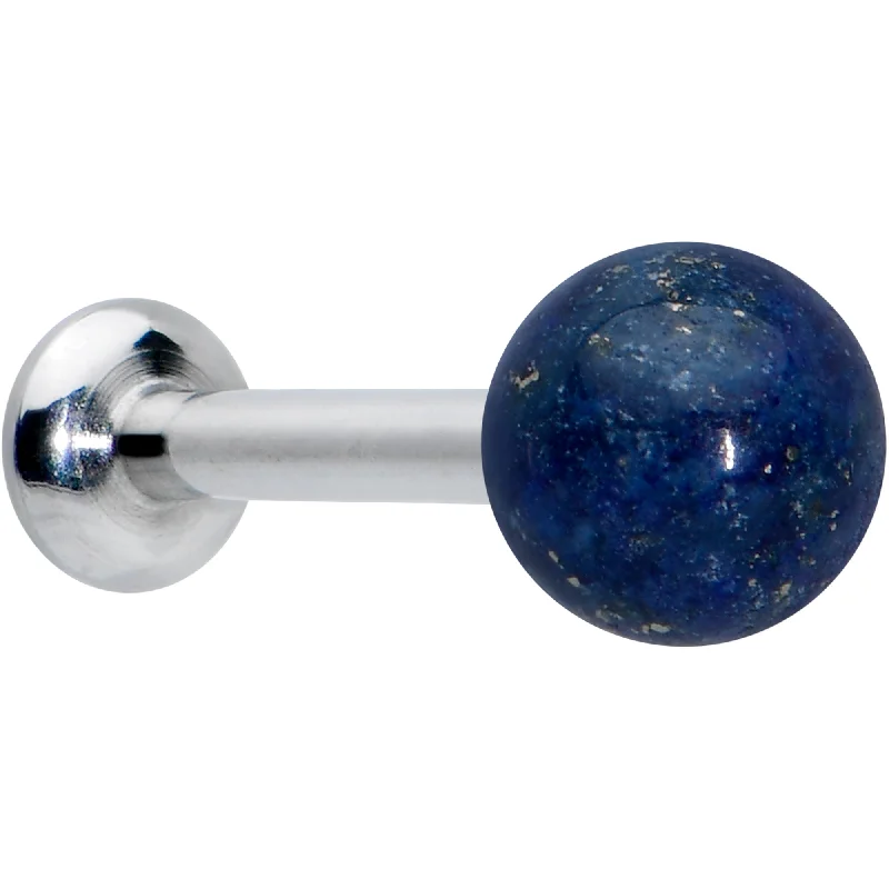 Adjustable Lip Rings for Easy Fit16 Gauge 1/4 Elegant Blue Agate Internally Threaded Labret Tragus
