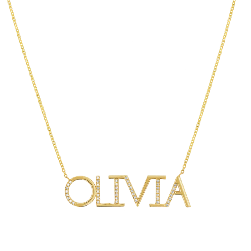 Shop Classic Women's Necklaces & Pendants with a Modern Twist-Diamond Sprinkle Name Necklace Shop Classic Women's Necklaces & Pendants with a Modern Twist-Diamond Sprinkle Name Necklace