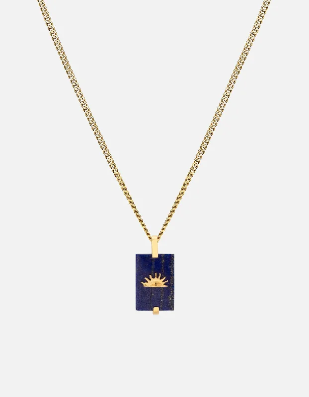 Exclusive Men's Necklaces & Pendants for the Modern Gentleman-Sol Lapis Necklace, Gold Vermeil Exclusive Men's Necklaces & Pendants for the Modern Gentleman-Sol Lapis Necklace, Gold Vermeil