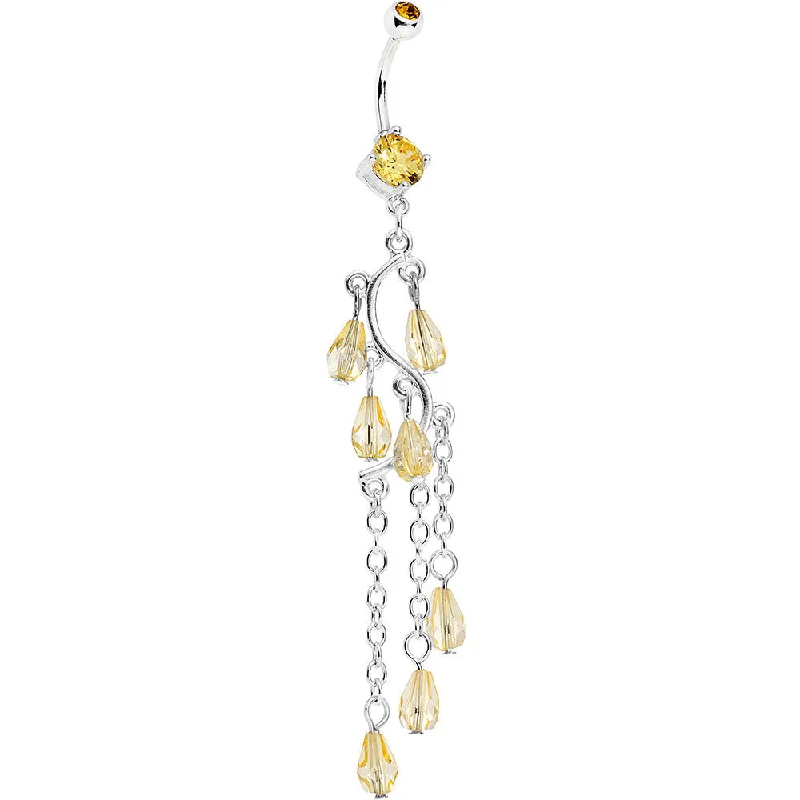 Beautiful Belly Rings with Precious Stones -Yellow Gem Prepare To Stare Sleek Curves Dangle Belly Ring Beautiful Belly Rings with Precious Stones -Yellow Gem Prepare To Stare Sleek Curves Dangle Belly Ring