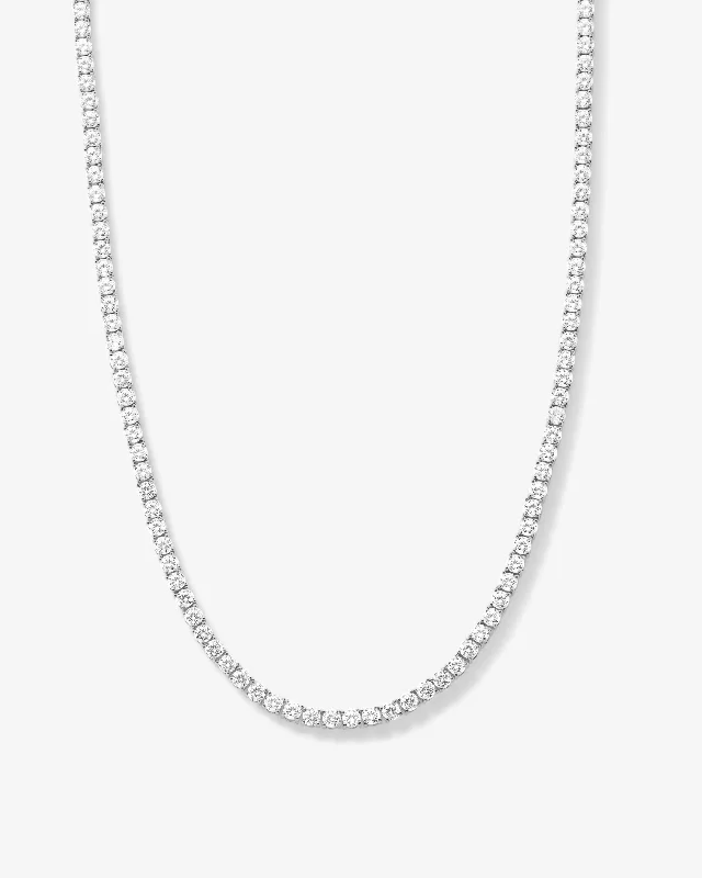 Shop Classic Women's Necklaces & Pendants with a Modern Twist-Grand Heiress Tennis Necklace 18" - Silver|White Diamondettes Shop Classic Women's Necklaces & Pendants with a Modern Twist-Grand Heiress Tennis Necklace 18" - Silver|White Diamondettes