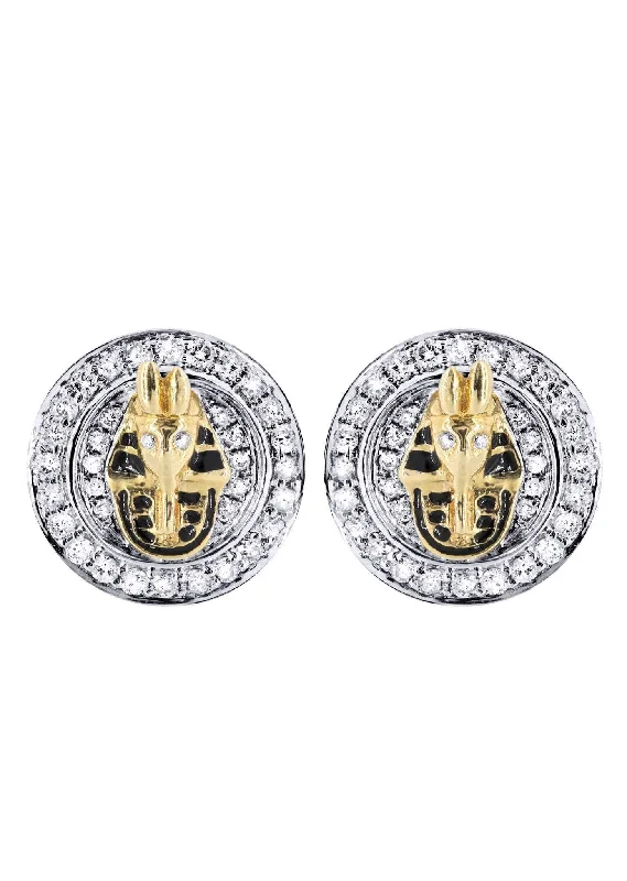 Shop Durable Men's Earrings for Everyday Wear-Diamond Earrings For Men | 14K Yellow Gold | 0.76 Carats Shop Durable Men's Earrings for Everyday Wear-Diamond Earrings For Men | 14K Yellow Gold | 0.76 Carats