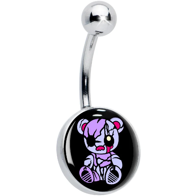 Custom Belly Rings for Exclusive Appeal -Attitude Teddy Bear Belly Ring