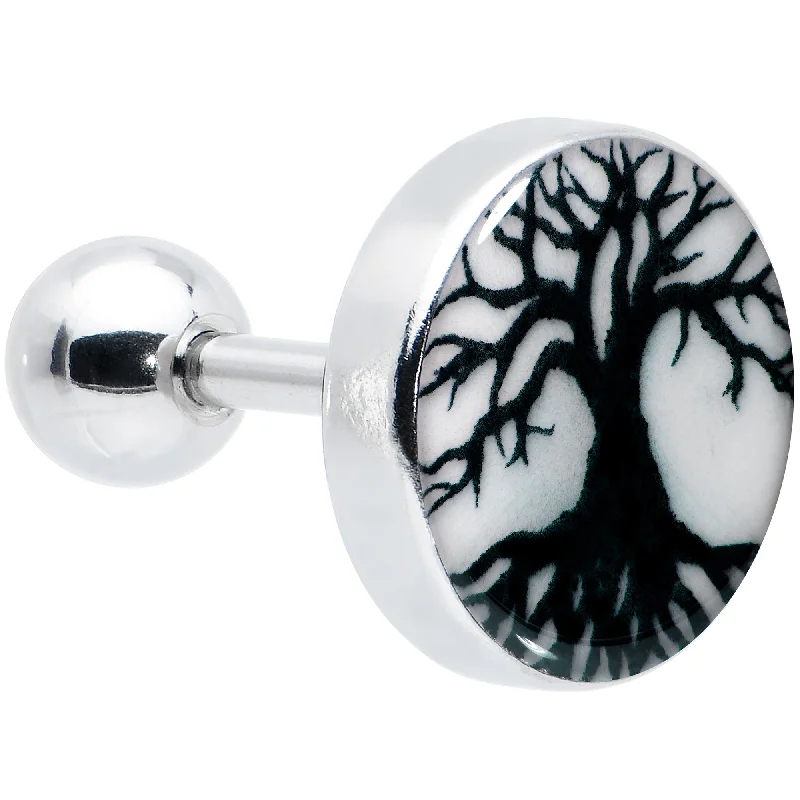Women's Earrings – Elegant Designs for Every Personality--16 Gauge Glow in the Dark Tree of Life Tragus Cartilage Earring