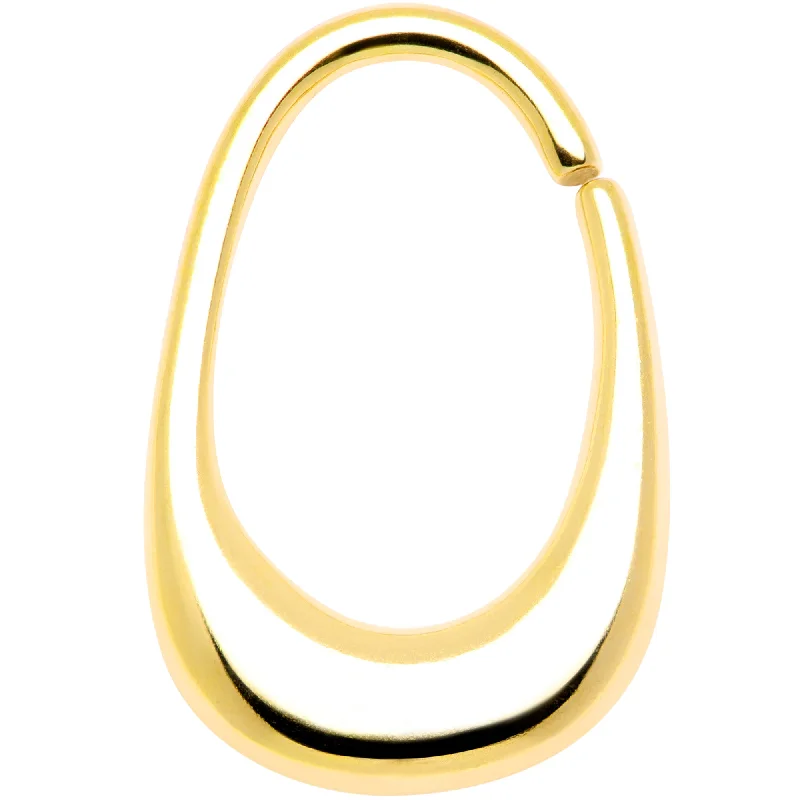 Elegant Lip Rings for Classy Look16 Gauge 5/16 Gold Tone Oval Cartilage Tragus Daith