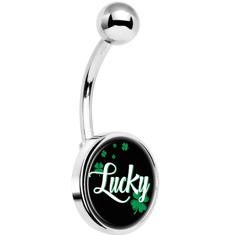 Comfortable Belly Rings for Glamorous Style -St Patricks Day Lucky Shamrock Belly Ring Comfortable Belly Rings for Glamorous Style -St Patricks Day Lucky Shamrock Belly Ring