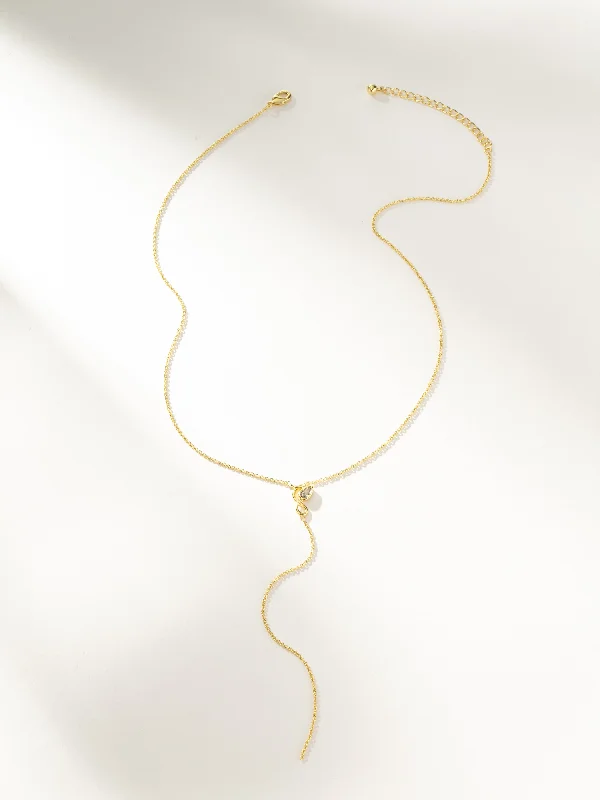 Shop Classic Women's  Necklaces & Pendants with a Modern Twist-Snake Lariat Necklace