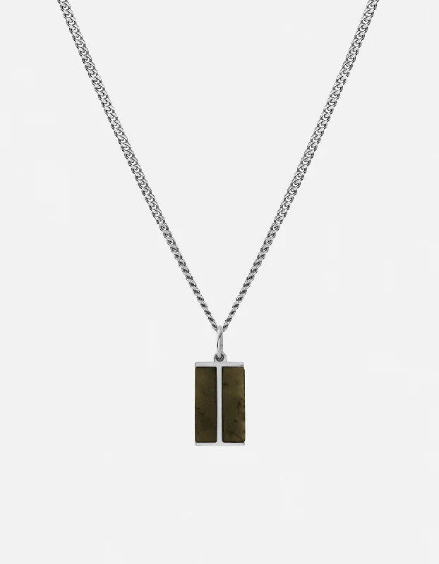 Exclusive Men's Necklaces & Pendants for the Modern Gentleman-Duo Jasper Necklace, Sterling Silver Exclusive Men's Necklaces & Pendants for the Modern Gentleman-Duo Jasper Necklace, Sterling Silver