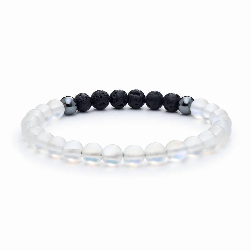 Gold and Silver Bangles for Women-Glow Glass (Clear)