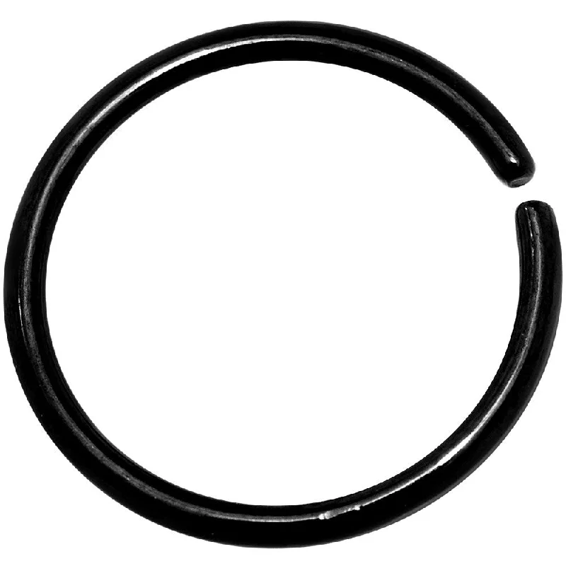 Fashionable Nose Rings -18 Gauge 3/8 Black Anodized Annealed Steel Seamless Circular Ring Fashionable Nose Rings -18 Gauge 3/8 Black Anodized Annealed Steel Seamless Circular Ring