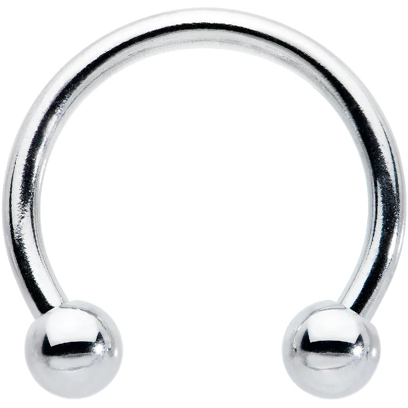 Women's Earrings – Elegant Designs for Every Personality--16 Gauge STEEL HORSE SHOE Circular Barbell 3/8 3mm