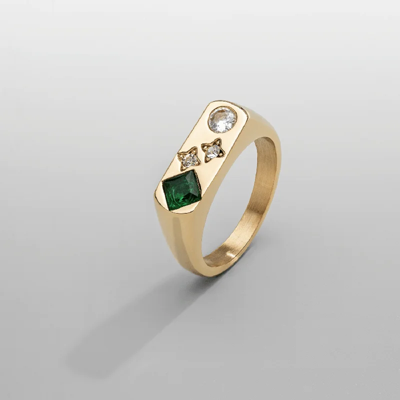 Top Men's Rings – Crafted for Every Style  Vintage Stone Signet Ring (Gold)