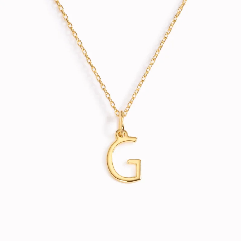 Shop Classic Women's  Necklaces & Pendants with a Modern Twist-G Necklace / Gold Initial Necklace