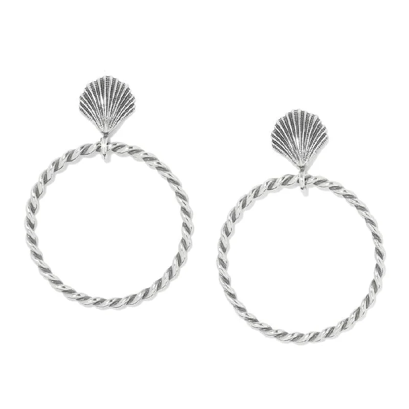 Women's Earrings – Elegant Designs for Every Personality--Silver Shells Hoop Earrings Women's Earrings – Elegant Designs for Every Personality--Silver Shells Hoop Earrings