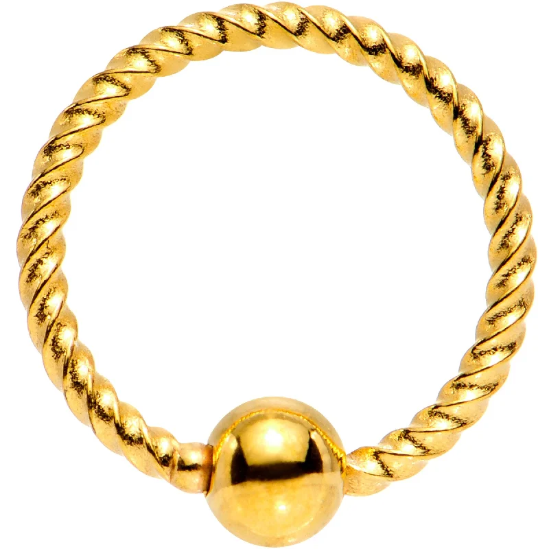 Nose Rings for Party Fashion -18 Gauge 5/16 Gold Tone Anodized So Twisted Captive Style Seamless Ring Nose Rings for Party Fashion -18 Gauge 5/16 Gold Tone Anodized So Twisted Captive Style Seamless Ring