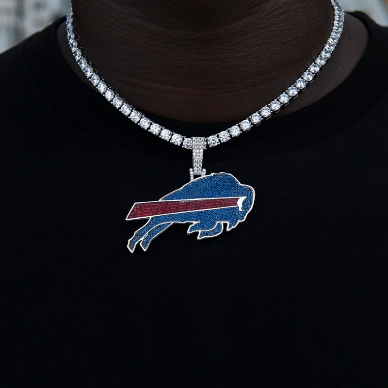 Exclusive Men's Necklaces & Pendants for the Modern Gentleman-Buffalo Bills Official NFL Large Logo Pendant Exclusive Men's Necklaces & Pendants for the Modern Gentleman-Buffalo Bills Official NFL Large Logo Pendant