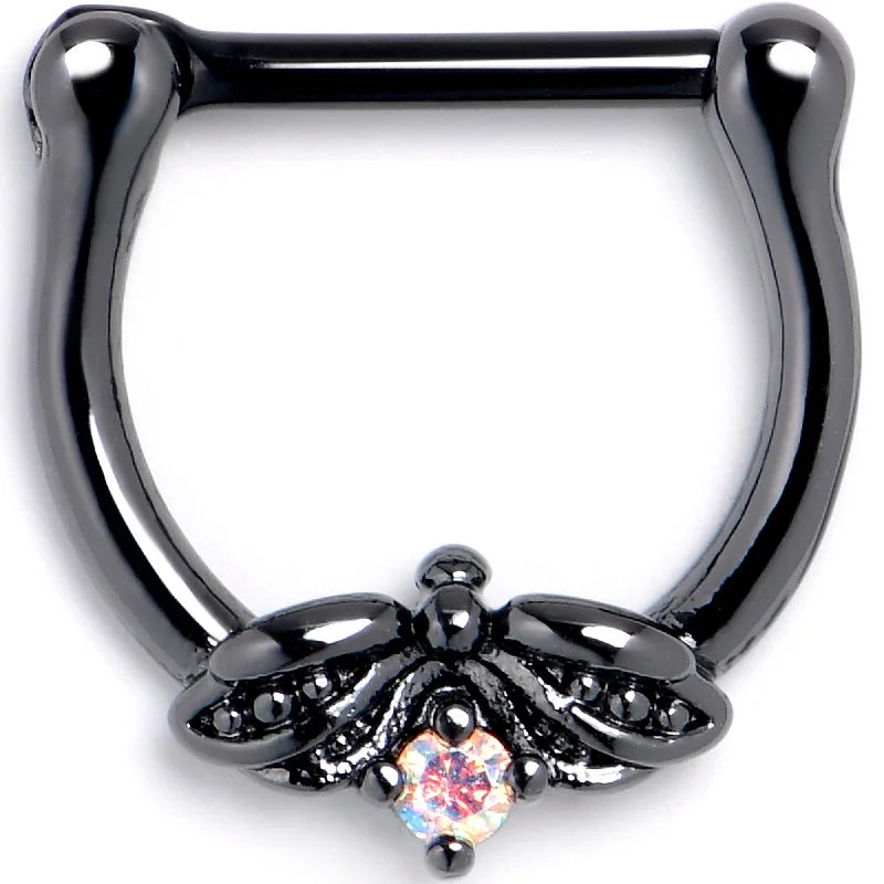 Women's Earrings – Elegant Designs for Every Personality--16 Gauge 5/16 Aurora Gem Black Beauty Bug Cartilage Clicker Women's Earrings – Elegant Designs for Every Personality--16 Gauge 5/16 Aurora Gem Black Beauty Bug Cartilage Clicker