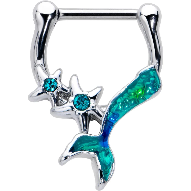 Women's Earrings – Elegant Designs for Every Personality--16 Gauge 5/16 Blue Gem Green Mermaid Tail Stars Cartilage Clicker Women's Earrings – Elegant Designs for Every Personality--16 Gauge 5/16 Blue Gem Green Mermaid Tail Stars Cartilage Clicker