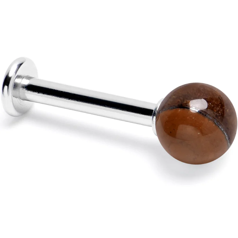 Designer Lip Rings for Fashion-Forward Women14 Gauge 3/8 Tiger Eye Natural Stone Labret Tragus Earring Designer Lip Rings for Fashion-Forward Women14 Gauge 3/8 Tiger Eye Natural Stone Labret Tragus Earring