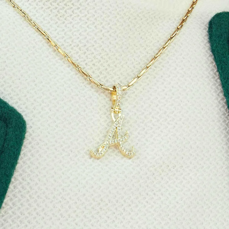 Exclusive Men's Necklaces & Pendants for the Modern Gentleman-Atlanta Braves Official MLB Micro Logo Pendant Exclusive Men's Necklaces & Pendants for the Modern Gentleman-Atlanta Braves Official MLB Micro Logo Pendant