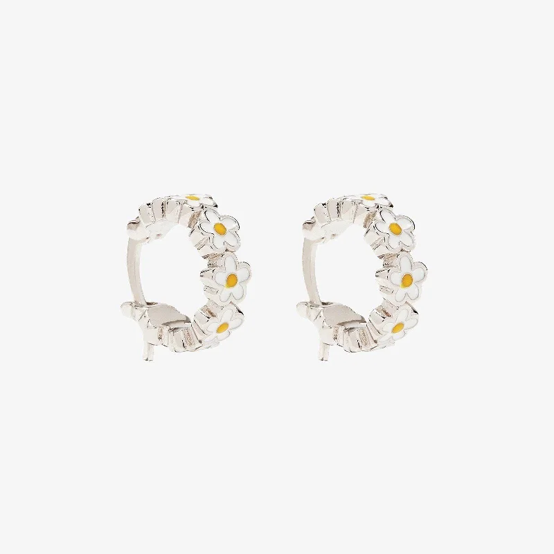 Women's Earrings – Elegant Designs for Every Personality--Painted Blooms Hoop Earrings Women's Earrings – Elegant Designs for Every Personality--Painted Blooms Hoop Earrings