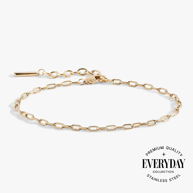 Stylish Braided Bangles for Women-Everyday Paperclip Chain Bracelet