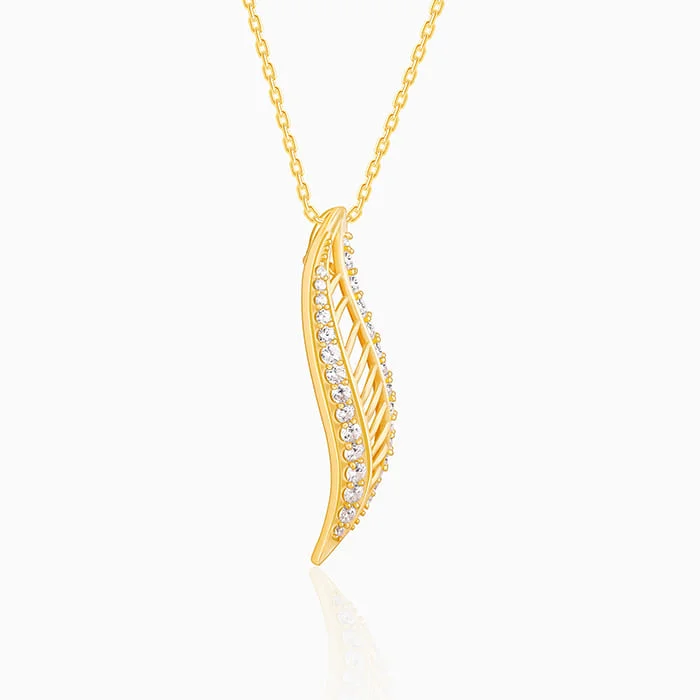 Shop Classic Women's Necklaces & Pendants with a Modern Twist-Golden Wavelet Pendant With Link Chain Shop Classic Women's Necklaces & Pendants with a Modern Twist-Golden Wavelet Pendant With Link Chain