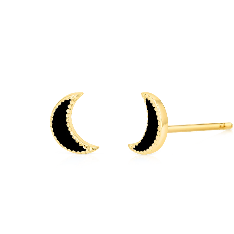 Women's Earrings – Elegant Designs for Every Personality--Enamel Moon Earrings