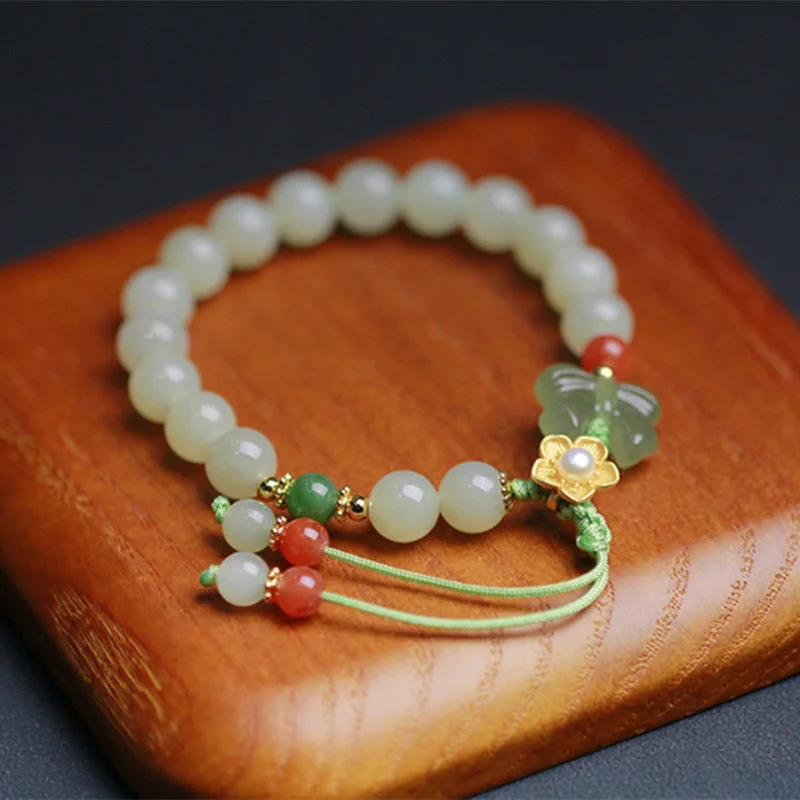 Stacking Bangles for Women-Buddha Stones 925 Sterling Silver Jade Luck Flower Butterfly Bracelet Stacking Bangles for Women-Buddha Stones 925 Sterling Silver Jade Luck Flower Butterfly Bracelet
